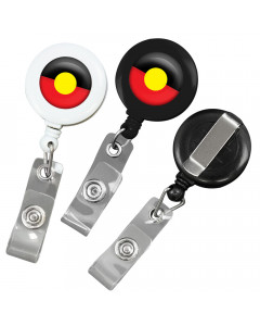 Australian Aboriginal Flag Badge Reels