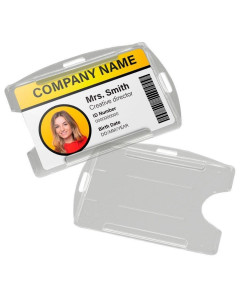 Open Face Multi Orientation ID Card Holders