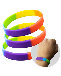 Rainbow Silicone Wristbands