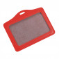 90 x 60mm Landscape PU Leather Holders - Red