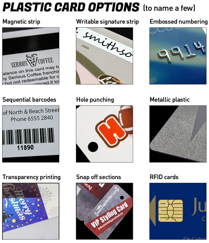 Plastic Card Print Options